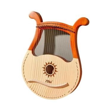 Imagem de Harpa Lira De Mogno De 19 Cordas, Instrumento Musical De Alta Qualidad