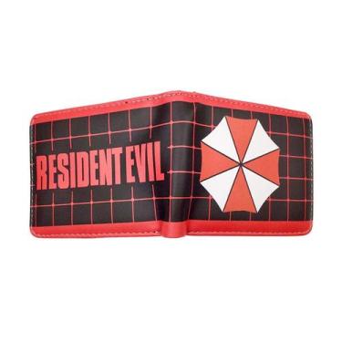 Imagem de Carteira, bolsa de moedas, couro, duas dobras, curta, Resident Evil An