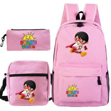 Imagem de Conjunto de mochilas escolares Ryans Toys Review Backpack Messenger Pe