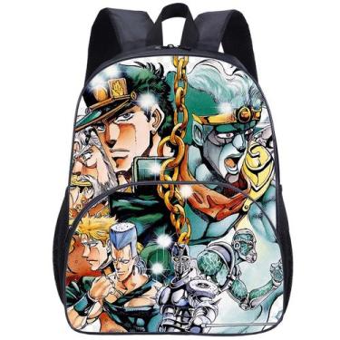 Imagem de Mochila escolar JoJos Bizarres Adventures Anime 30x13x40cm - yiweisai