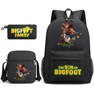 Imagem de Conjunto de mochilas Bigfoot Anime School, 3 peças com bolsa de ombro 