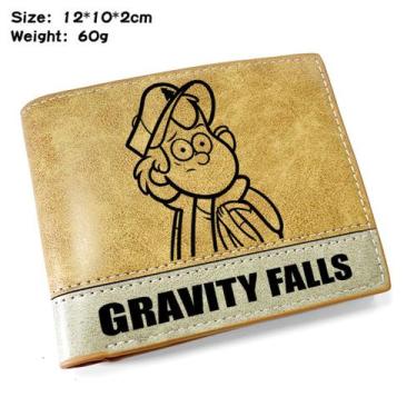 Imagem de Carteira, bolsa de moedas, couro, bifold, Gravitys Falls Anime - Yiwei