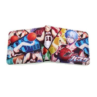 Imagem de Carteira, bolsa de moedas, couro, duas dobras, Kuroko Tetsuya Anime - 
