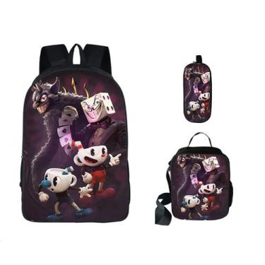 Imagem de Conjunto de mochilas, 3 peças para estudantes, com bolsa de ombro e es