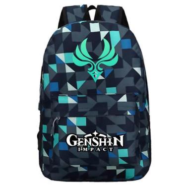 Imagem de Mochila escolar Genshins Impacts Anime Kids 31x12x45cm - yiweisai
