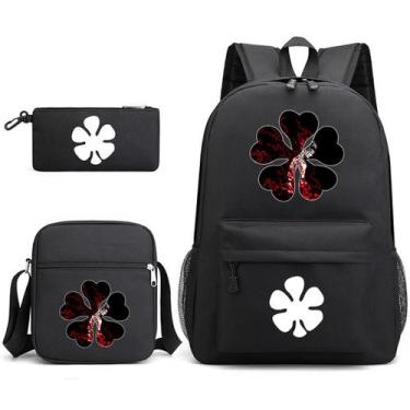Imagem de Conjunto de mochilas escolares Black Clovers Asta, 3 unidades para cri