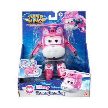 Imagem de Boneco 12cm Avião Dizzy Transformar Resgate Elétrico - Super Wings