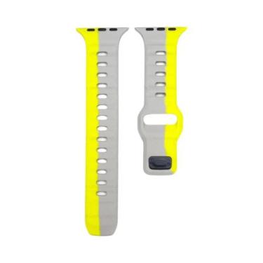 Imagem de Pulseira De Silicone Para Apple Watch Ultra 3 2 11 10 9 8 7 6 SE3 Com 