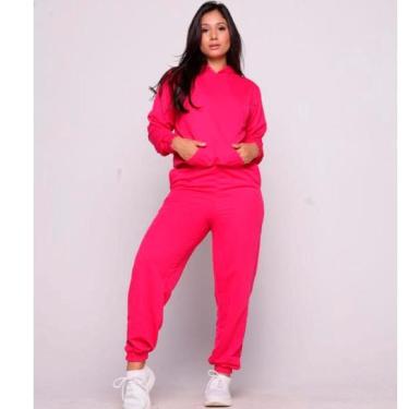 Imagem de Conjunto Moletom Feminino Agasalho Inverno Frio-Feminino