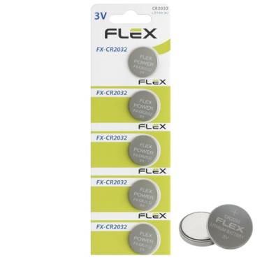 Imagem de Pilha Bateria, Flex, Botão, CR2032, 3V, Cartela Com 5