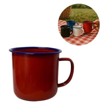 Imagem de Caneca De Metal Esmaltada Agata De 150ml - Clink, Vermelha