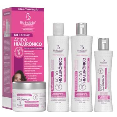 Imagem de Kit Capilar Ácido Hialurônico Preenchimento 4 Itens - Bio Instinto
