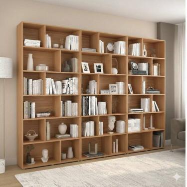 Imagem de Estante 3 Unidades 36 Nichos Xangai Freijó