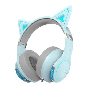Imagem de Headset gamer com orelhas, 36h de bateria, Bluetooth, Hi-Res, RGB personalizável, Dobrável - G5BT CAT EDIFIER