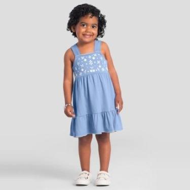 Imagem de Vestido infantil menina com estampa floral Brandili-Feminino