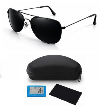 Imagem de Óculos De Sol Aviador Polarizado Proteção Uv400 Masculino Feminino Gra