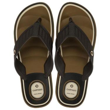 Imagem de Chinelo masculino cartago durban 12640, Marrom, 42