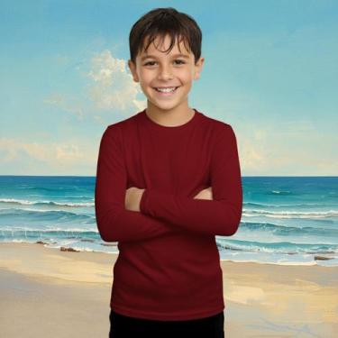 Imagem de Camisa Térmica Infantil Menino Manga Longa Proteção Solar Segunda Pele