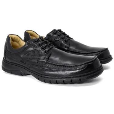 Imagem de Sapato Anatomic Gel 360º Plus Couro Legítimo com Cadarço Flexível Palmilha Macia Confortável 7909-Masculino