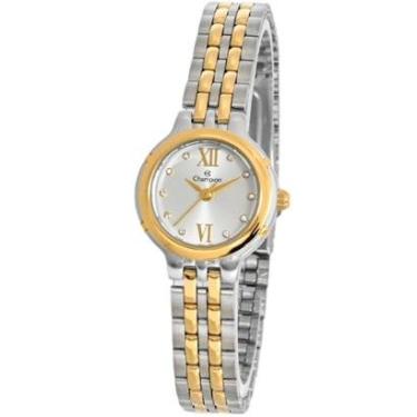 Imagem de Relógio Feminino Champion Bicolor com Pulseira Inox-Feminino