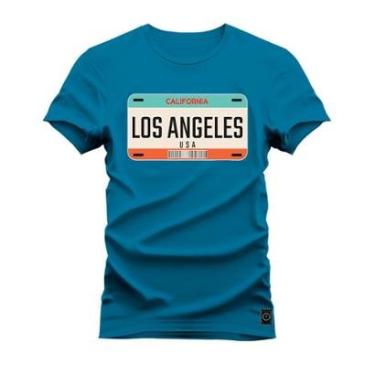 Imagem de Camiseta Plus Size Algodão Estampada Confortável La Usa-Unissex