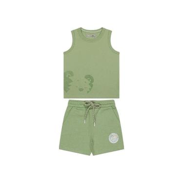 Imagem de Conjunto Curto Tigor T Tigre Regata e Bermuda Fun Verde-Masculino
