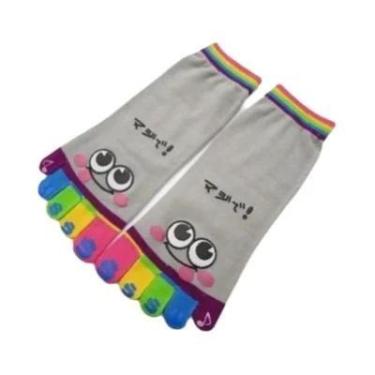 Imagem de Meias Curtas De Algodão Divertidas Com Estampa De Urso Sorridente De C