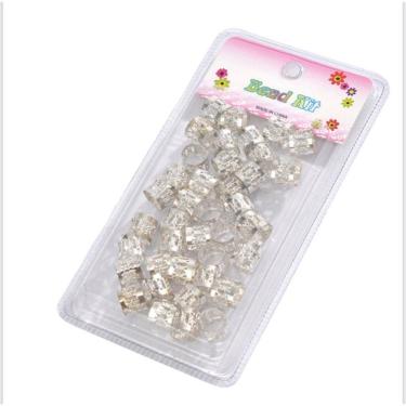 Imagem de Anéis para Tranças Box Braids Kit 30 Peças em Metal Regulável para Decorar Penteados Prata OEM
