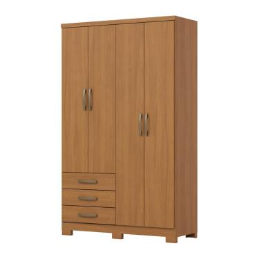 Imagem de Guarda Roupa 04 Portas E 03 Gavetas Caju Da135 Cinamomo - Henn