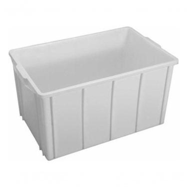 Imagem de Caixa Plástica Caixa 61L Empilhável Empilhável com Capacidade 61L em Plástico Polipropileno PP Preto, Branco Higipack