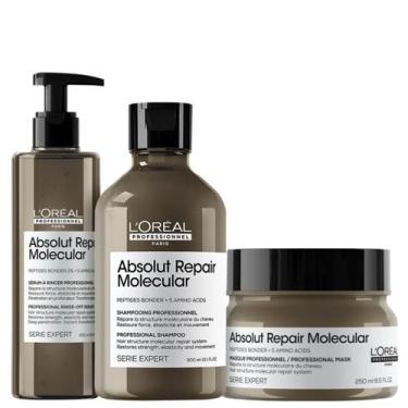 Imagem de Kit LOréal Molecular Sh 300ml+ Sérum 250ml+ Máscara 250ml - Loréal Pro