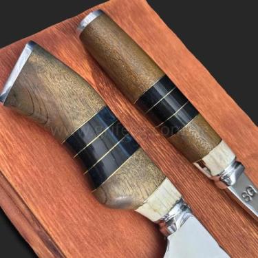 Imagem de Conjunto Churrasco SG Inox 5mm com Caixa de Madeira - SG Facas Artesan