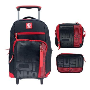 Imagem de Kit Mochila De Rodinha + Lanch + Estojo Box Enaldinho 49456-Masculino