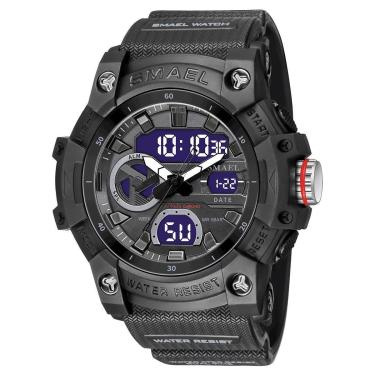Imagem de Relógio Masculino Esportivo 5ATM Smael AnaDigi 8086 Preto-Masculino