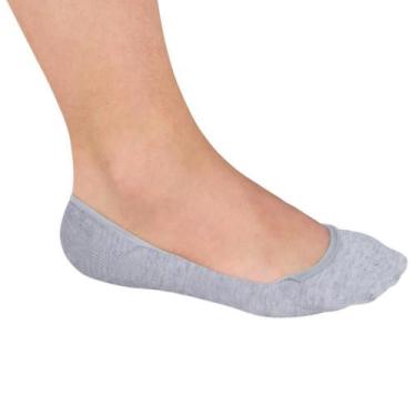 Imagem de Meia Invisível Masculina Lupo 03287-001 Algodão, Cinza, G (41/44)