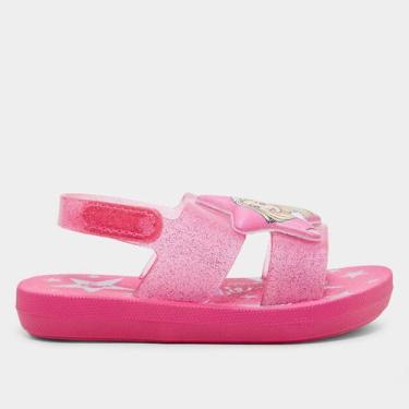 Imagem de Sandália Infantil Grendene Barbie Popstar Menina, Rosa, Prata, 25
