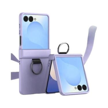 Imagem de Capa Dura Para Samsung Galaxy Z Flip 7 FE 6 5 4 3 Com Anel E Proteção 