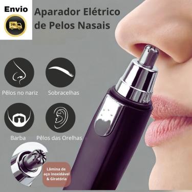 Imagem de Aparador de Pelos Elétrico para Nariz e Orelha Uso Pessoal Lâmina Aço Inoxidável Pilha...