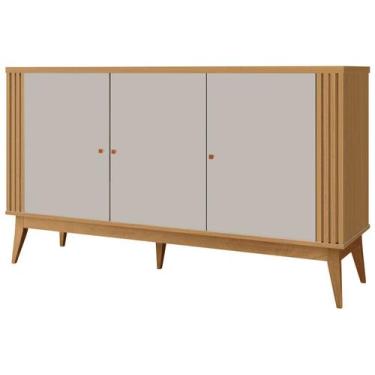 Imagem de Buffet Aparador Argo  140 Ripado Sala De Jantar Cedro Off White EDN - 