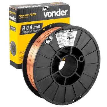 Imagem de Arame Para Solda MIG 0,8 mm Carretel 5Kg Vonder