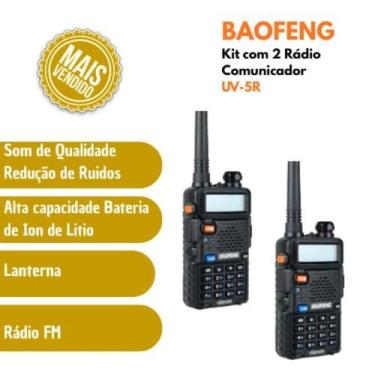 Imagem de Kit 2 Rádio Comunicador Baofeng UV-5R  Ideal para Segurança - Radio Co