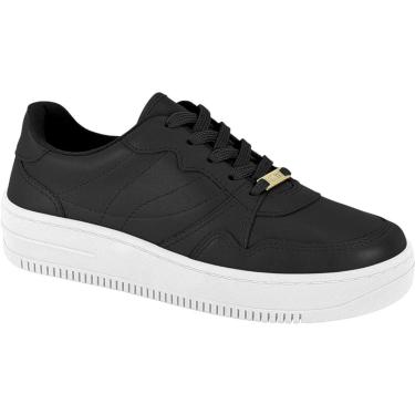 Imagem de Tenis Vizzano Feminino Casual Plataforma Alta - Preto/Branco - 40-Feminino