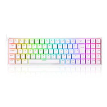 Imagem de Teclado mecanico gamer pollux rgb switch blue redragon k628-rgb-w bran