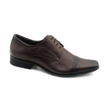 Imagem de Sapato Masculino Social Jota Pê 78629 Couro, Cafe, 40
