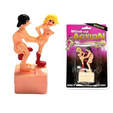 Imagem de BONECOS HOMEM E MULHER WIND-UP ACTION - Brinquedo de Ferro e PVC - no-
