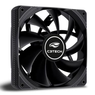 Imagem de Cooler Fan C3Tech F9-200BK, 120mm, 1200 RPM, 9 Lâminas, Molex 4 Pinos,