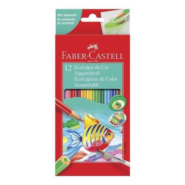 Imagem de Lápis de Cor Ecolápis Aquarelável 120212G 12 Cores - Faber Castell - T