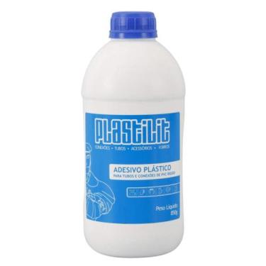 Imagem de Cola cano pvc adesivo plástico frasco 850g plastilit