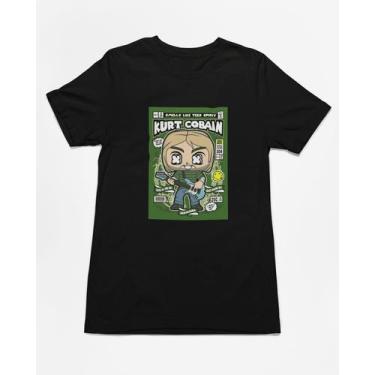 Imagem de Camiseta Poster Pop Style Inspiração KURT COBAIN Estampa DTF 100% Algo