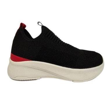 Imagem de Tênis Meia Knit Calce Fácil Meninos Novopé 97001270, Preto, 34